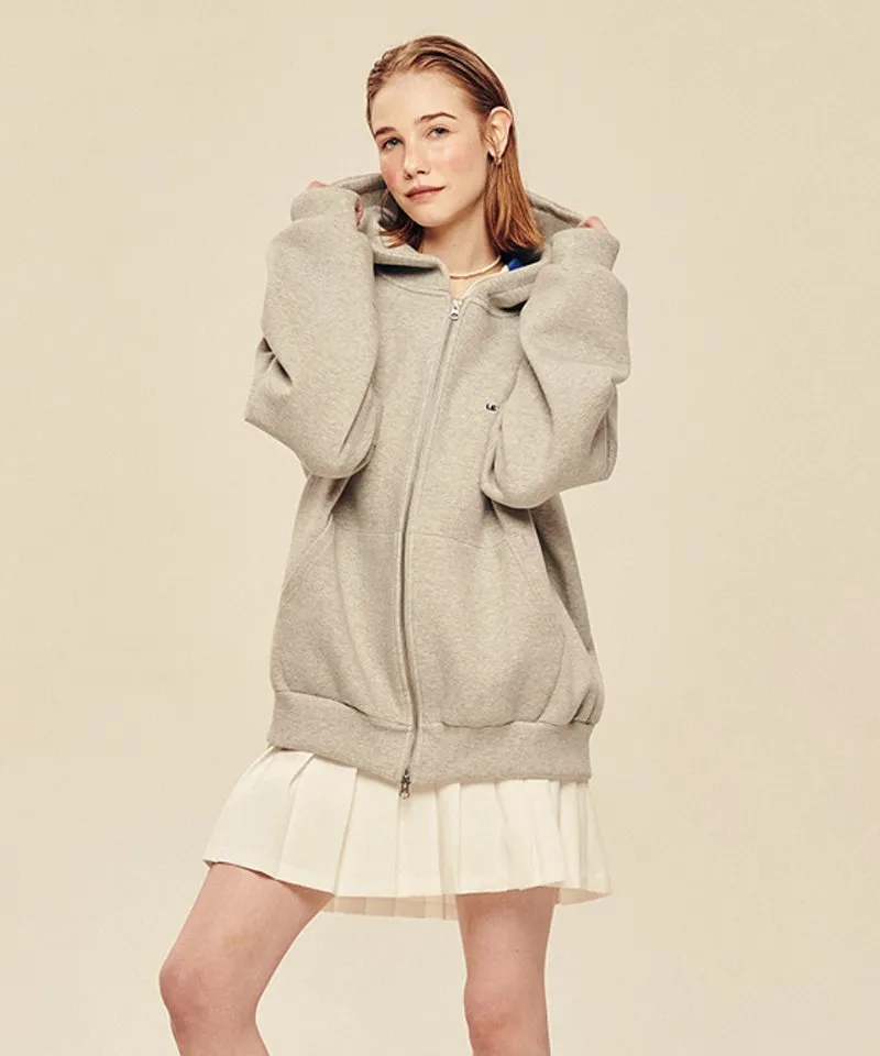 LE SONNET Oversize Hood Zip-Up - Gray