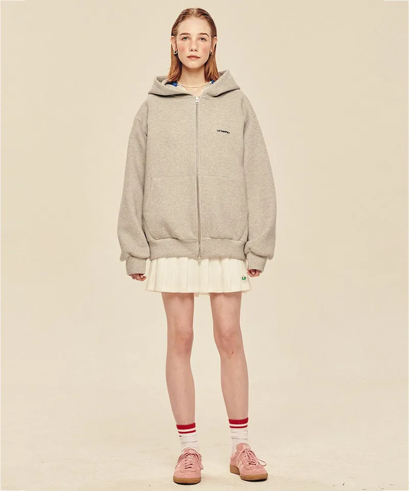LE SONNET Oversize Hood Zip-Up - Gray