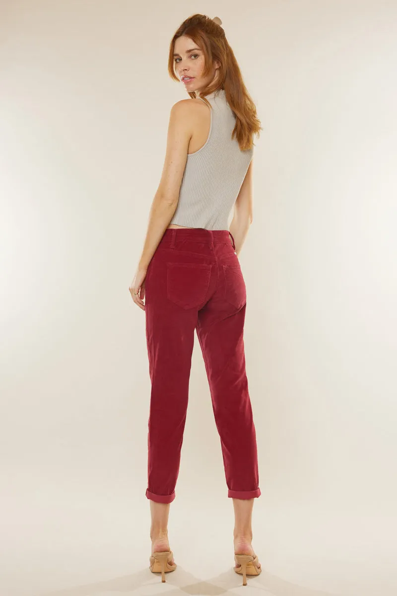 Leah High Rise Corduroy Mom Jeans