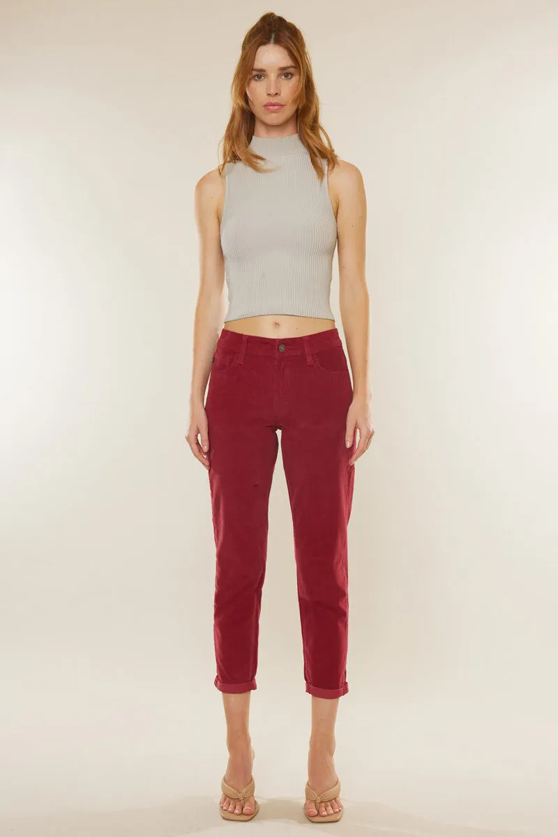Leah High Rise Corduroy Mom Jeans