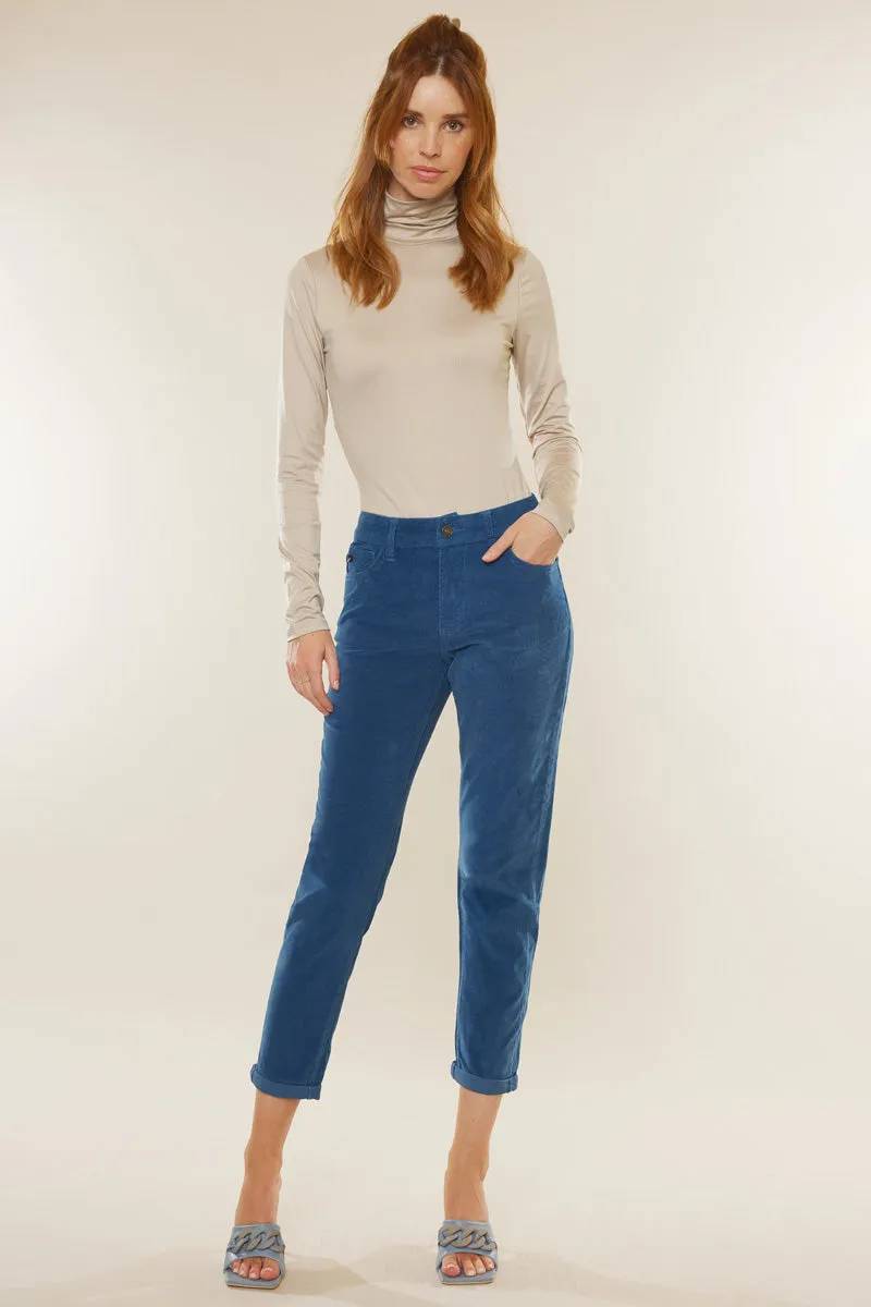 Leah High Rise Corduroy Mom Jeans