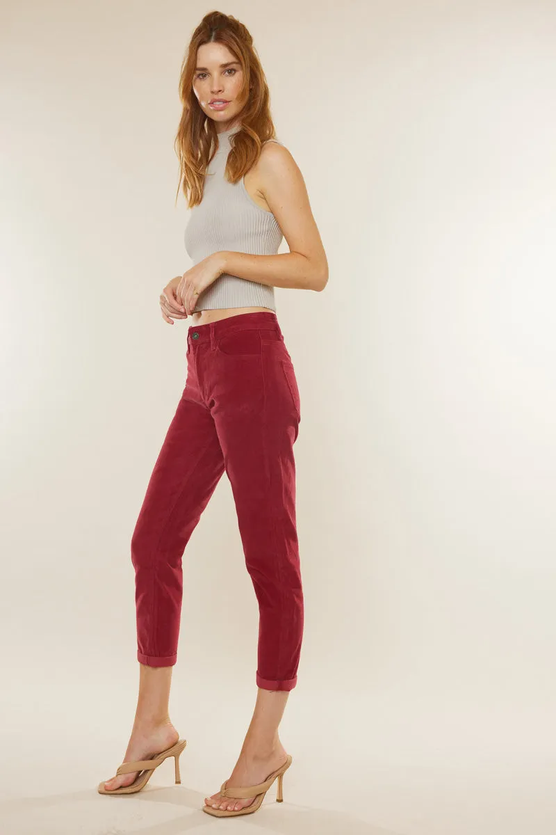 Leah High Rise Corduroy Mom Jeans