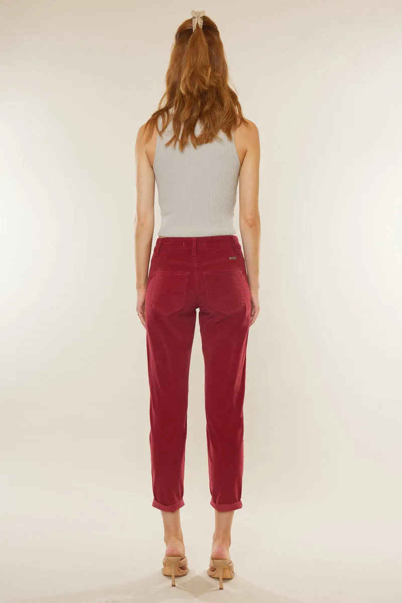 Leah High Rise Corduroy Mom Jeans