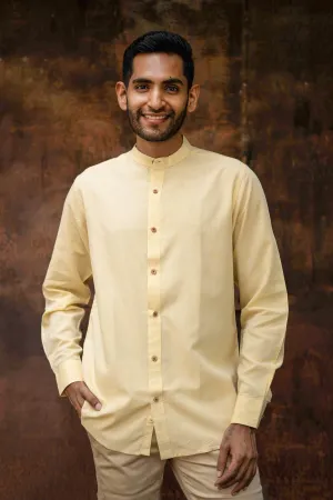 Lemon Gold · Mandarin Collar Shirt