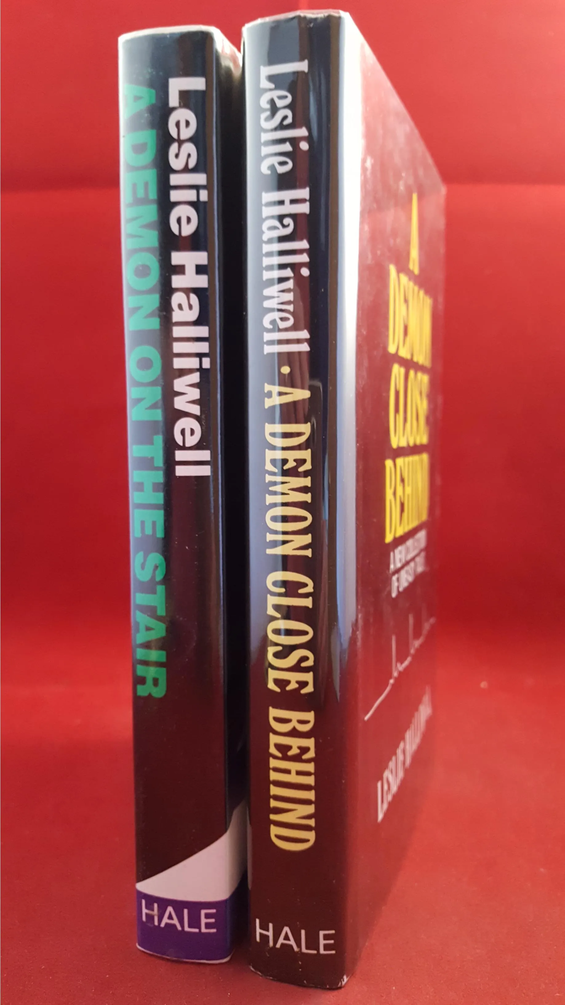 Leslie Halliwell - (2 books)A Demon On The Stair & A Demon Close Behind, Hale, 1987/88, 1st
