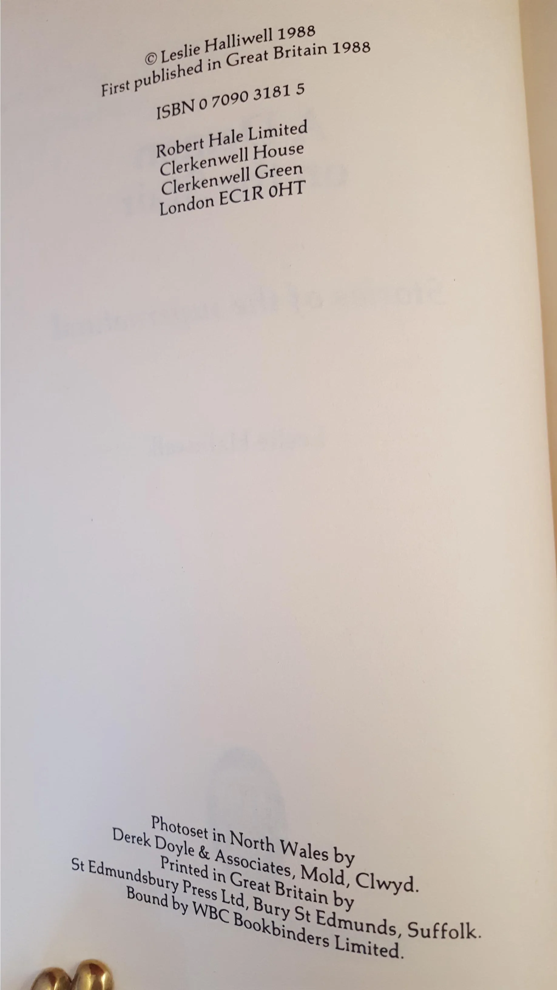 Leslie Halliwell - (2 books)A Demon On The Stair & A Demon Close Behind, Hale, 1987/88, 1st