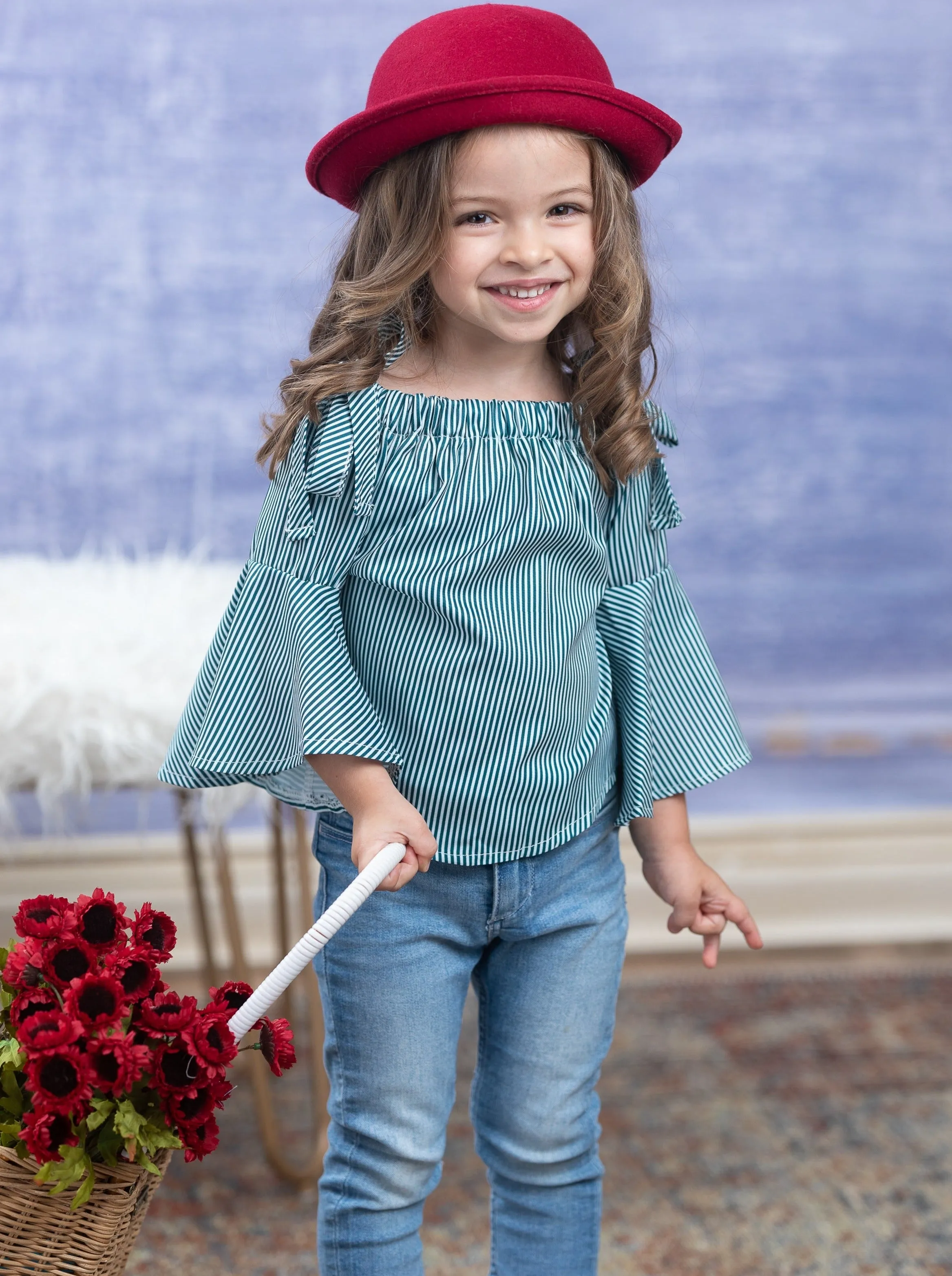 Let's Do Lunch Bell Sleeve Top