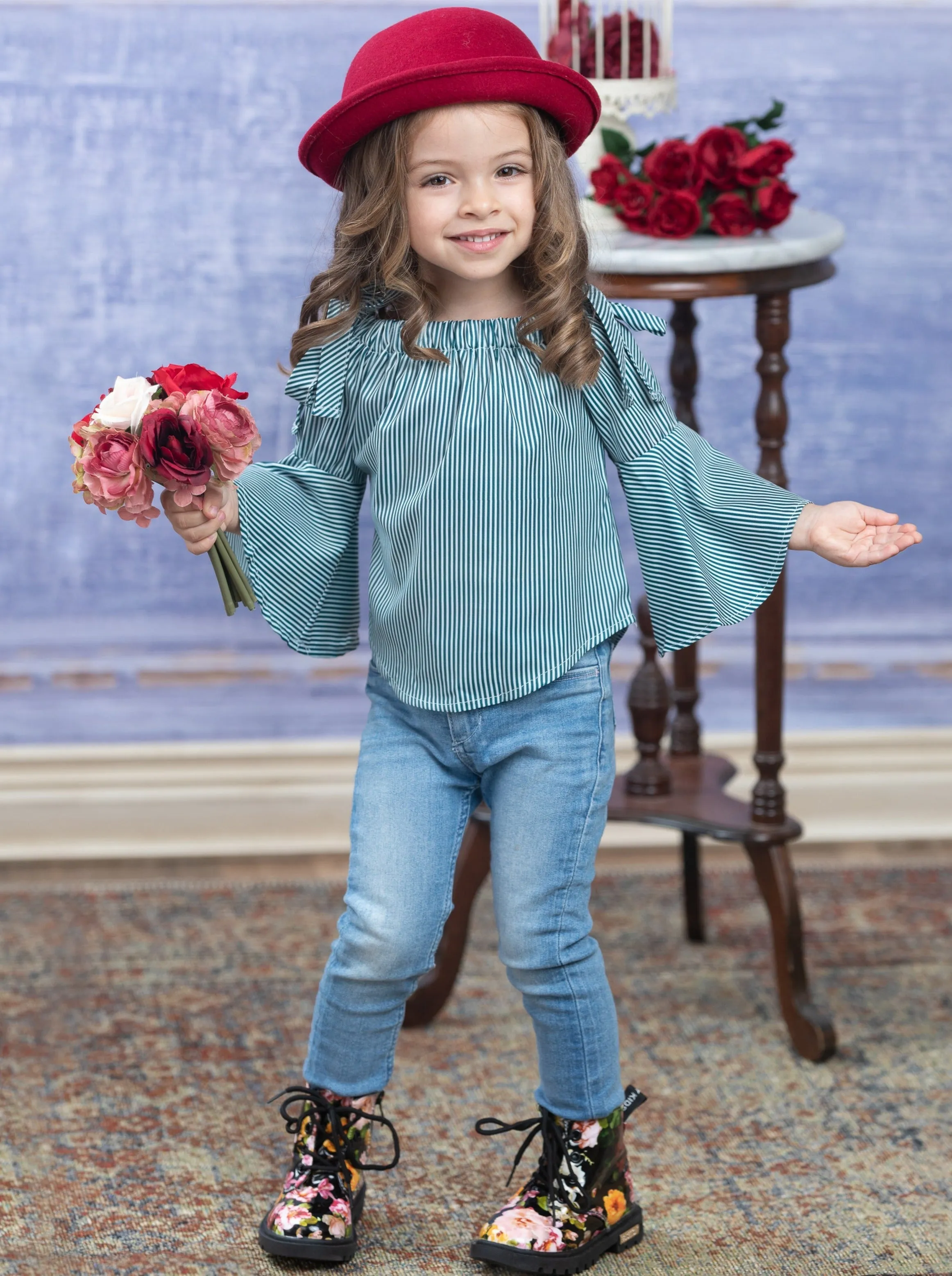 Let's Do Lunch Bell Sleeve Top
