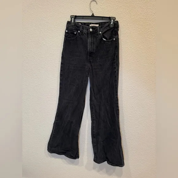 Levi’s Free People Revolve High Waisted Black Wide-Leg Jeans flare denim jeans