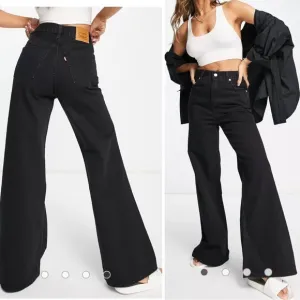 Levi’s Free People Revolve High Waisted Black Wide-Leg Jeans flare denim jeans