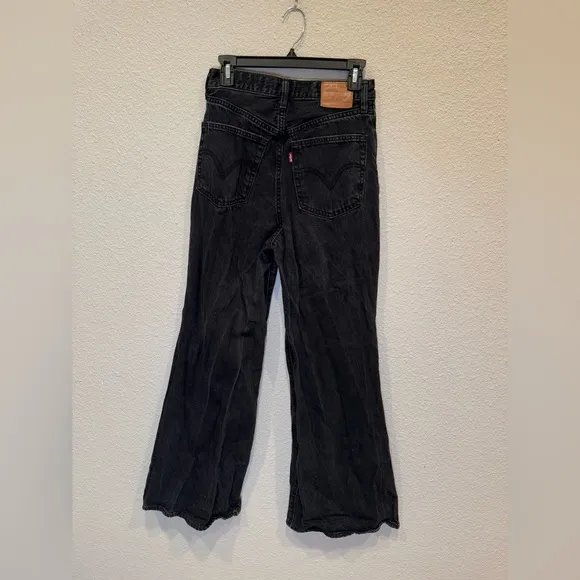 Levi’s Free People Revolve High Waisted Black Wide-Leg Jeans flare denim jeans