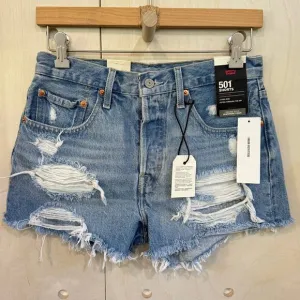 LEVI'S  x URBAN OUTFITTERS 501 Jean Shorts Size 26 NWT Distressed Denim Cutoffs