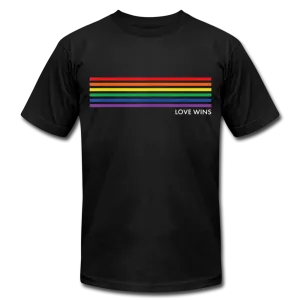 LGBTQ Rainbow Pride Flag Stripes Love Wins Men's/Unisex Premium Adult T-Shirt