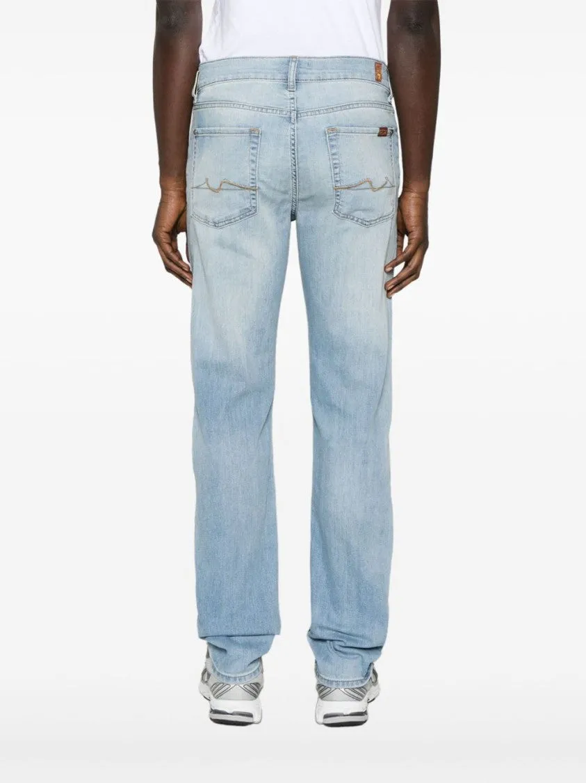 Light Blue Jeans With Concealed Fly