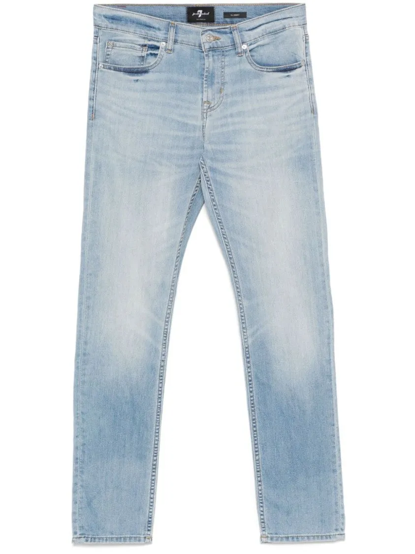 Light Blue Jeans With Concealed Fly