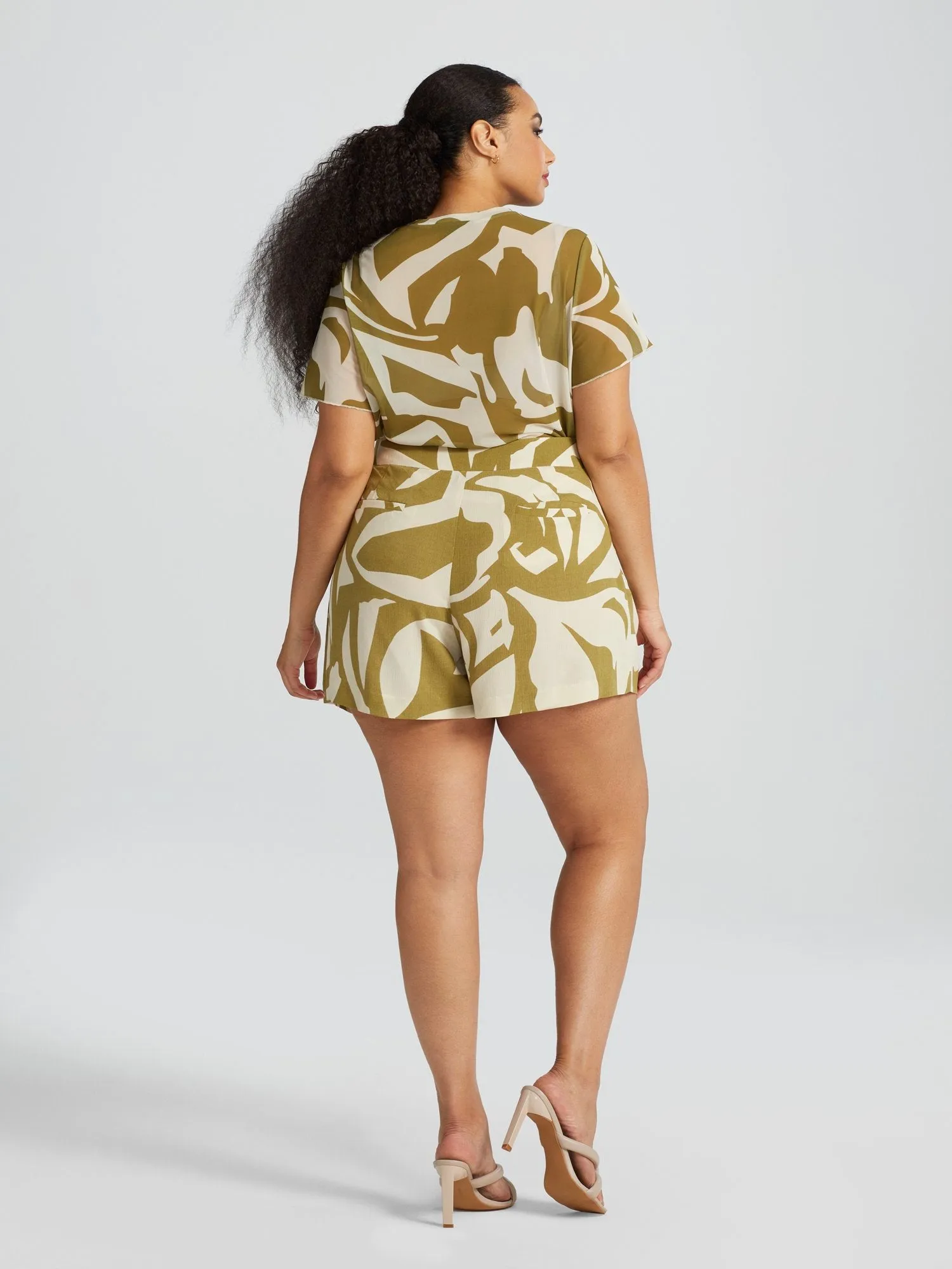 Liliana Printed Wide-Leg Shorts