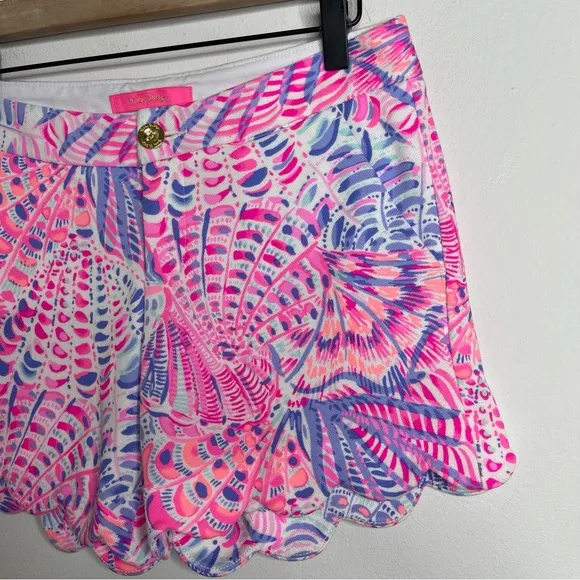 Lilly Pulitzer Buttercup Knit Shorts in Razberry Sea You Soon Size 2