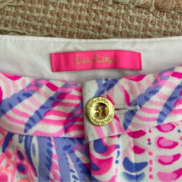 Lilly Pulitzer Buttercup Knit Shorts in Razberry Sea You Soon Size 2