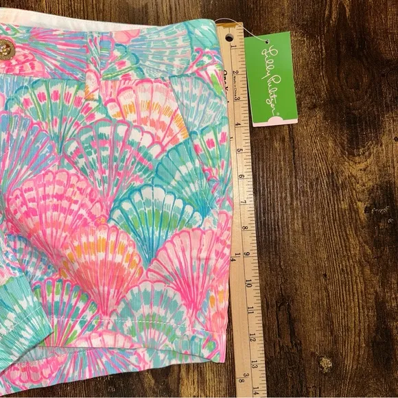 Lilly Pultizer Womens The Callahan Shorts 6 Oh Shello Small Seashells Beach NWT