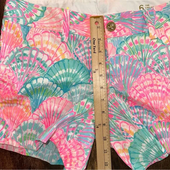 Lilly Pultizer Womens The Callahan Shorts 6 Oh Shello Small Seashells Beach NWT