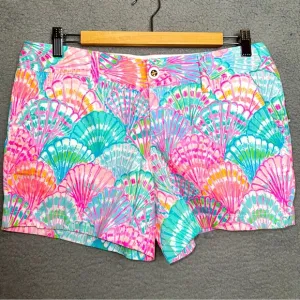 Lilly Pultizer Womens The Callahan Shorts 6 Oh Shello Small Seashells Beach NWT