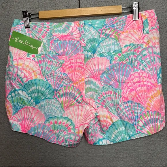 Lilly Pultizer Womens The Callahan Shorts 6 Oh Shello Small Seashells Beach NWT