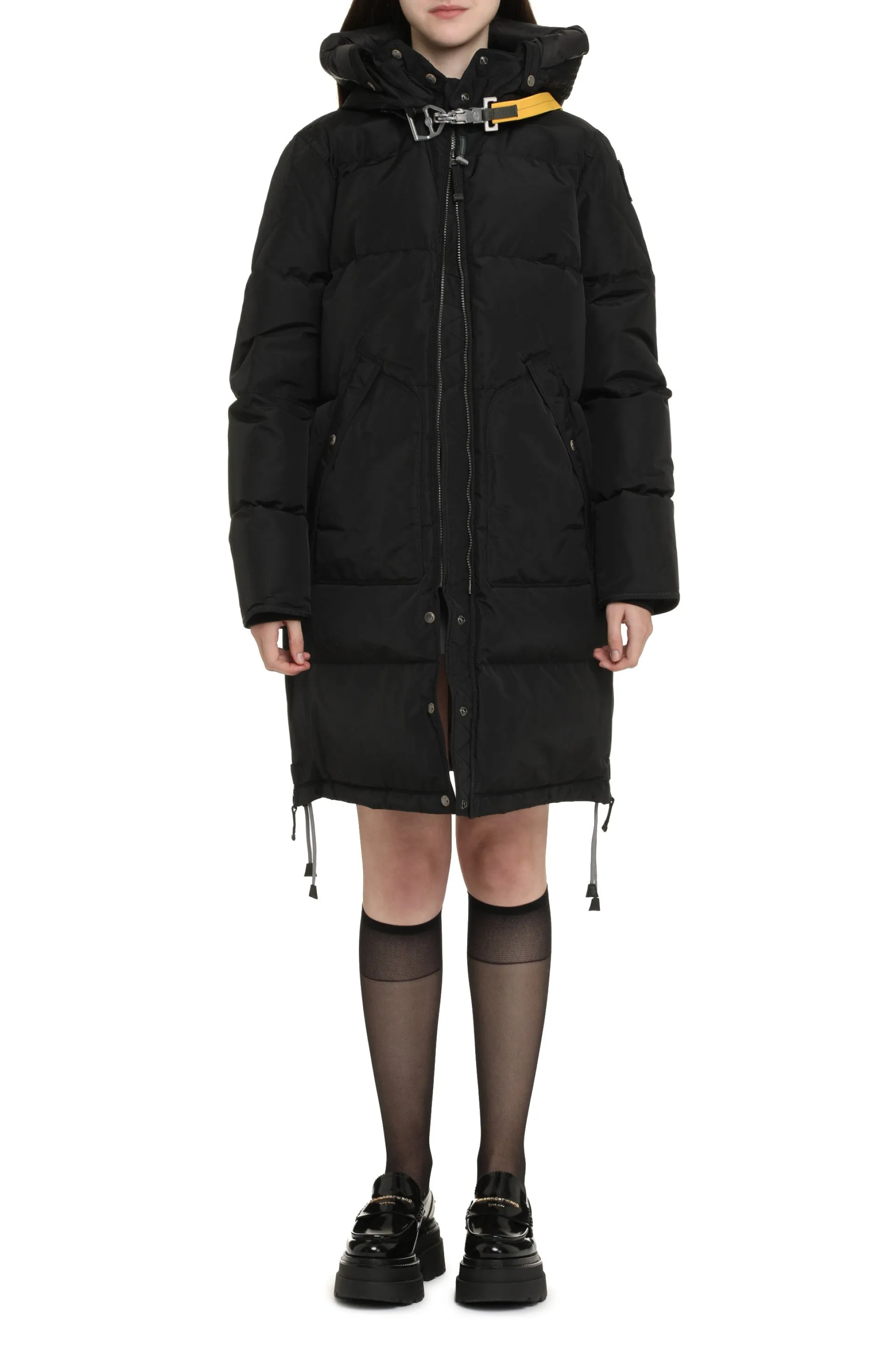 Long Bear hooded down jacket