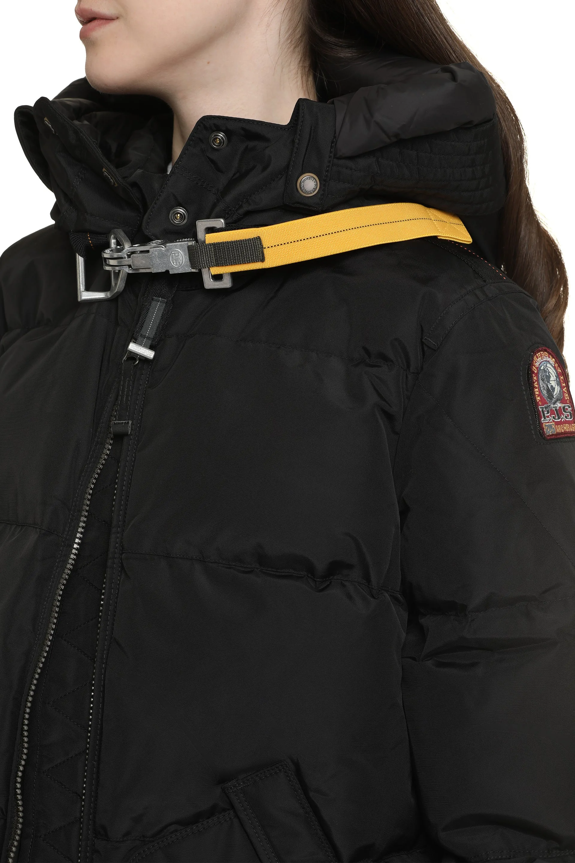 Long Bear hooded down jacket