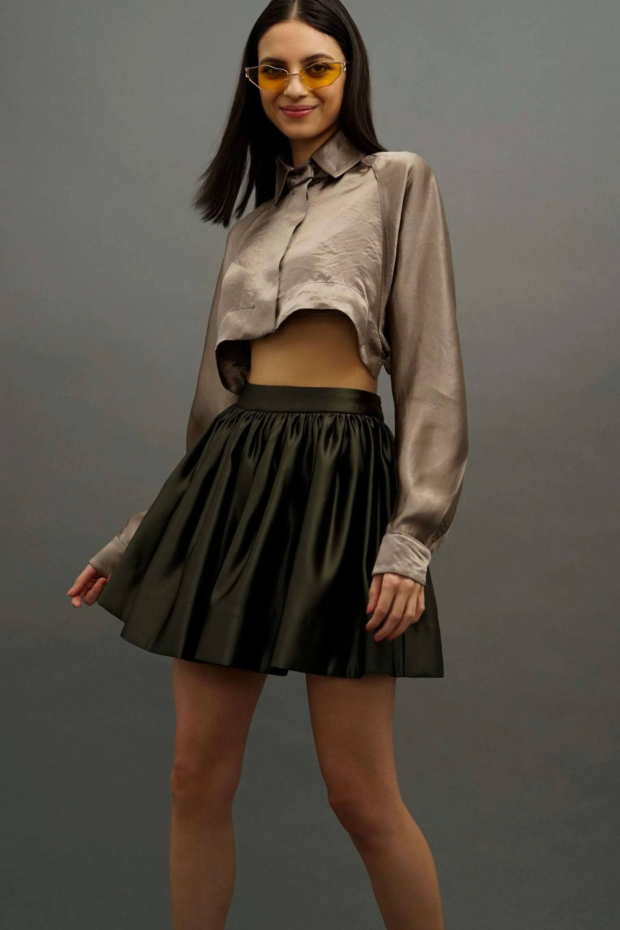 Lore Minimalistic Champagne Long Sleeve Shrug