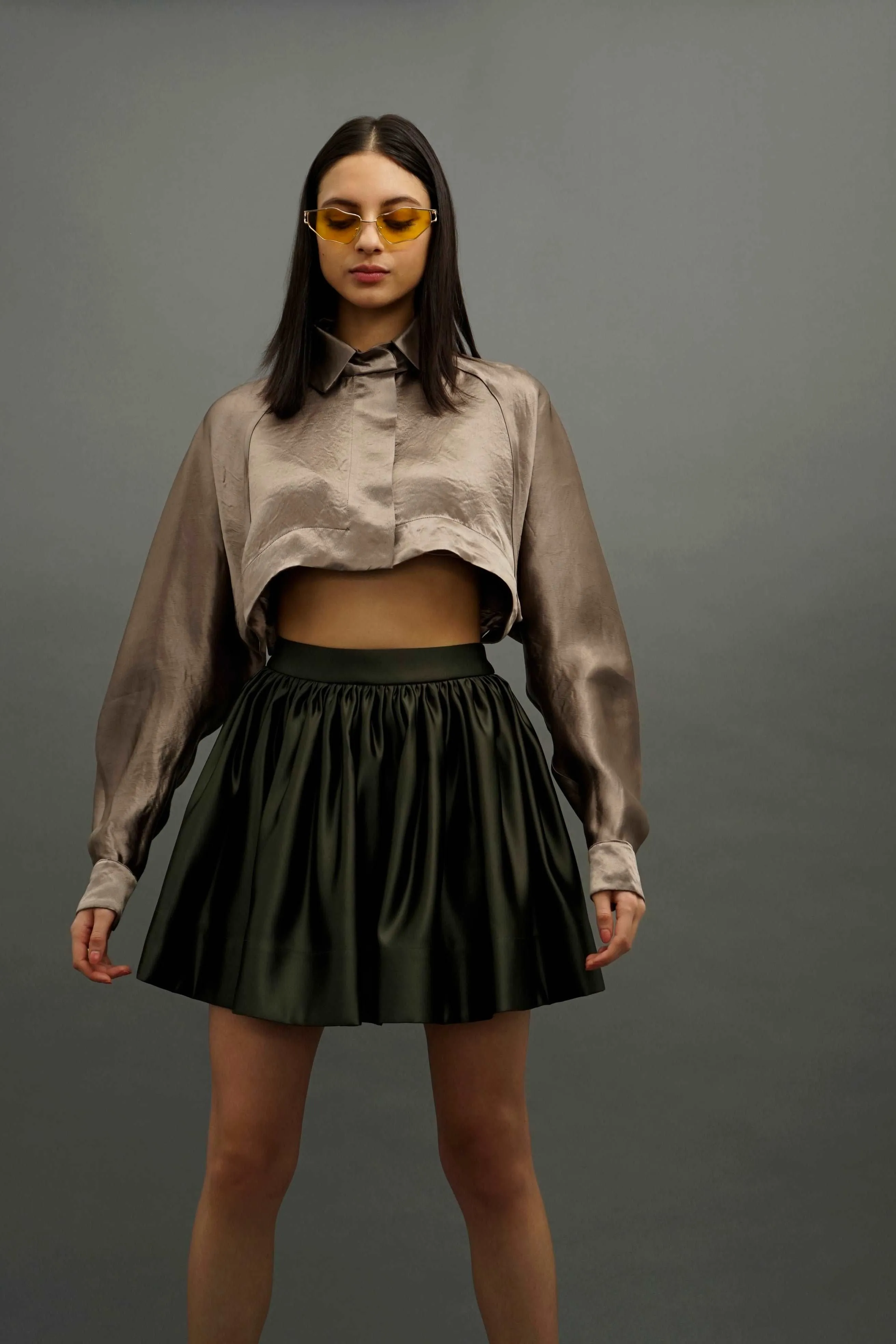 Lore Minimalistic Champagne Long Sleeve Shrug