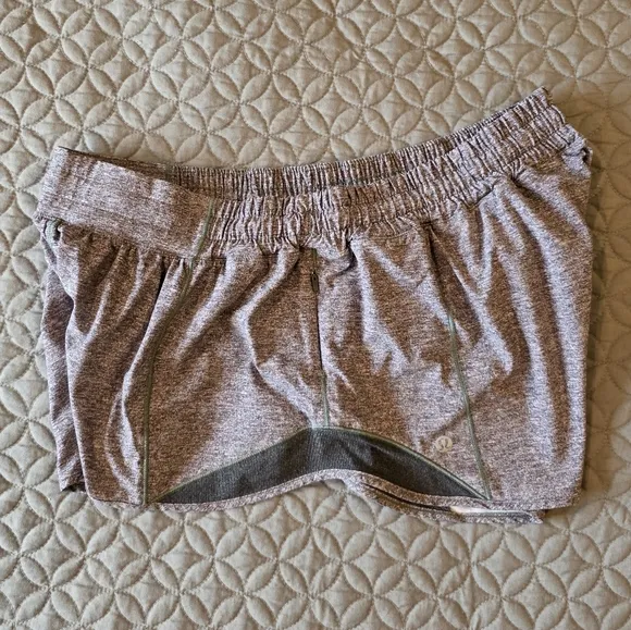 Lululemon Hotty Hot LR 2.5 Brief Lined Shorts, Gray, 14