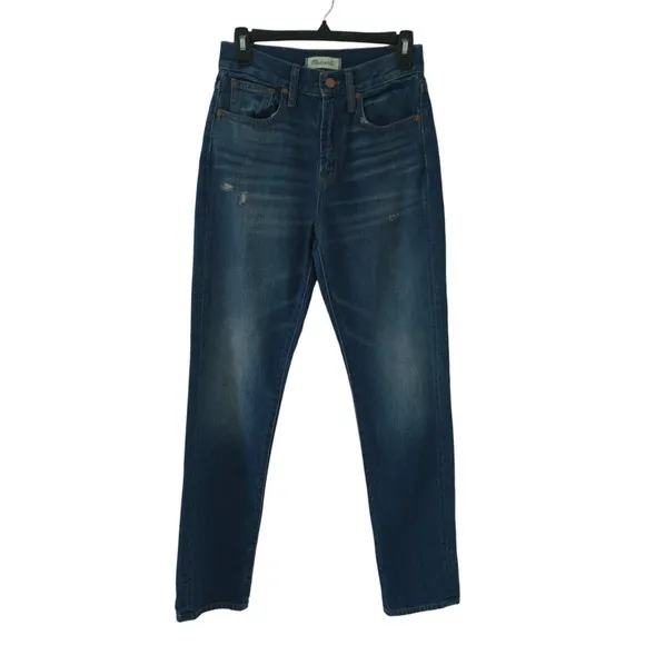 Madewell Womens Straight Jeans 25 The Perfect Vintage High Rise Blue Denim Pants