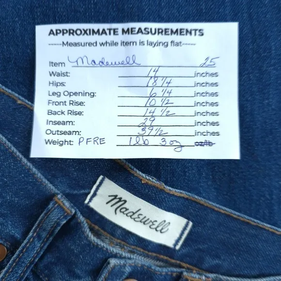 Madewell Womens Straight Jeans 25 The Perfect Vintage High Rise Blue Denim Pants