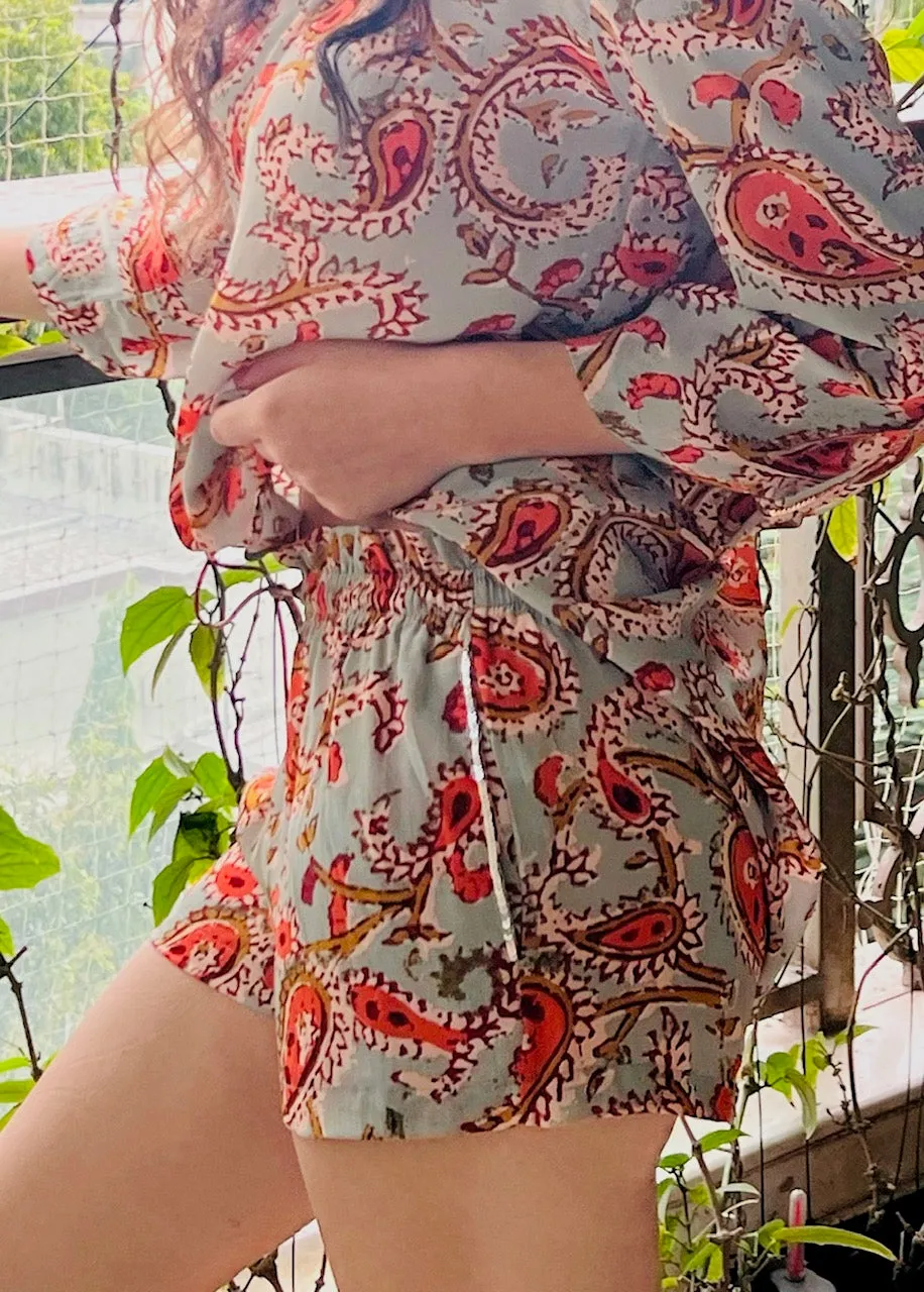 Maeve Mix Print Shorts