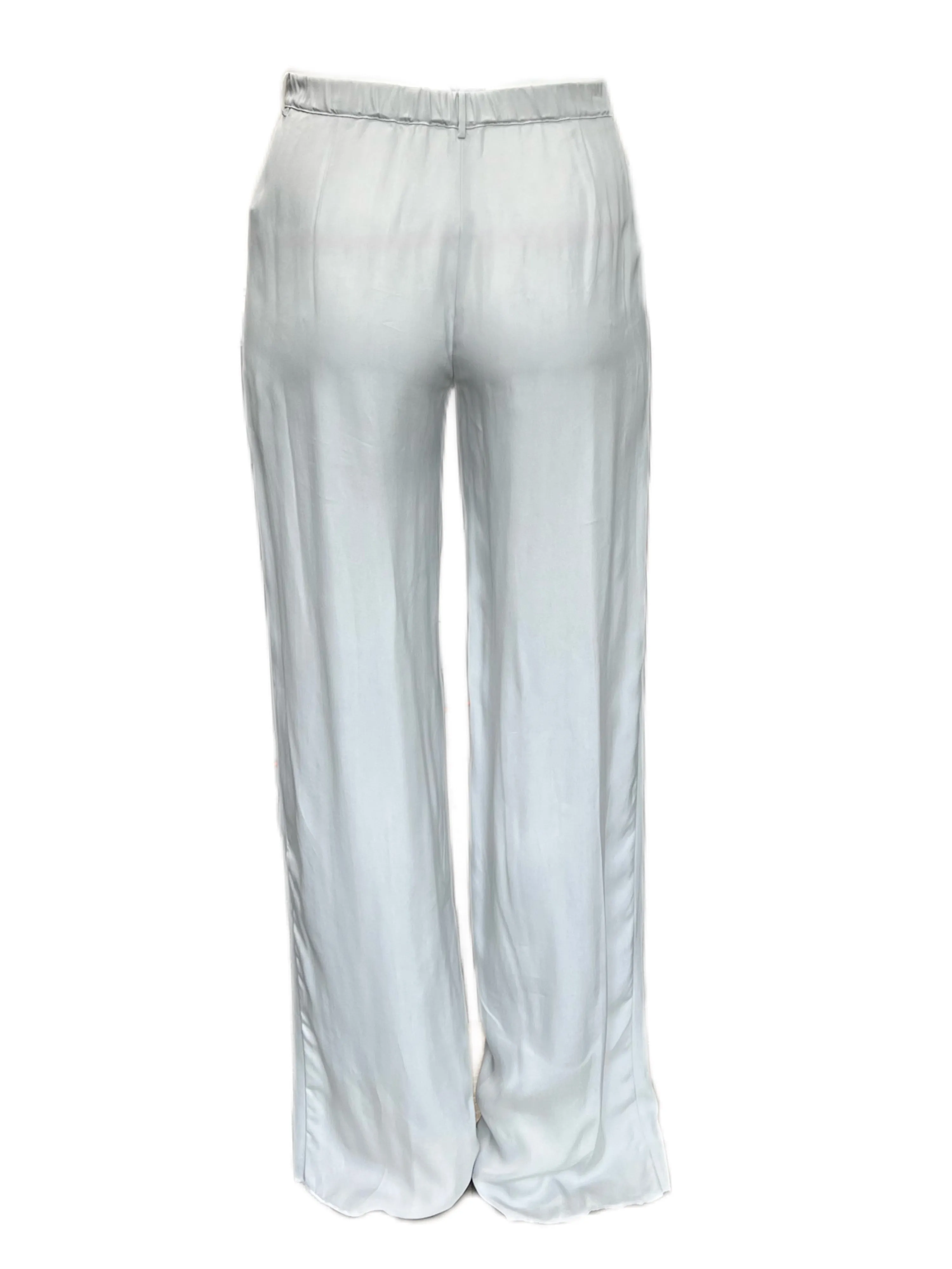 MARINA RINALDI Women's Grey Reale Original Straight Pants $510 NWT
