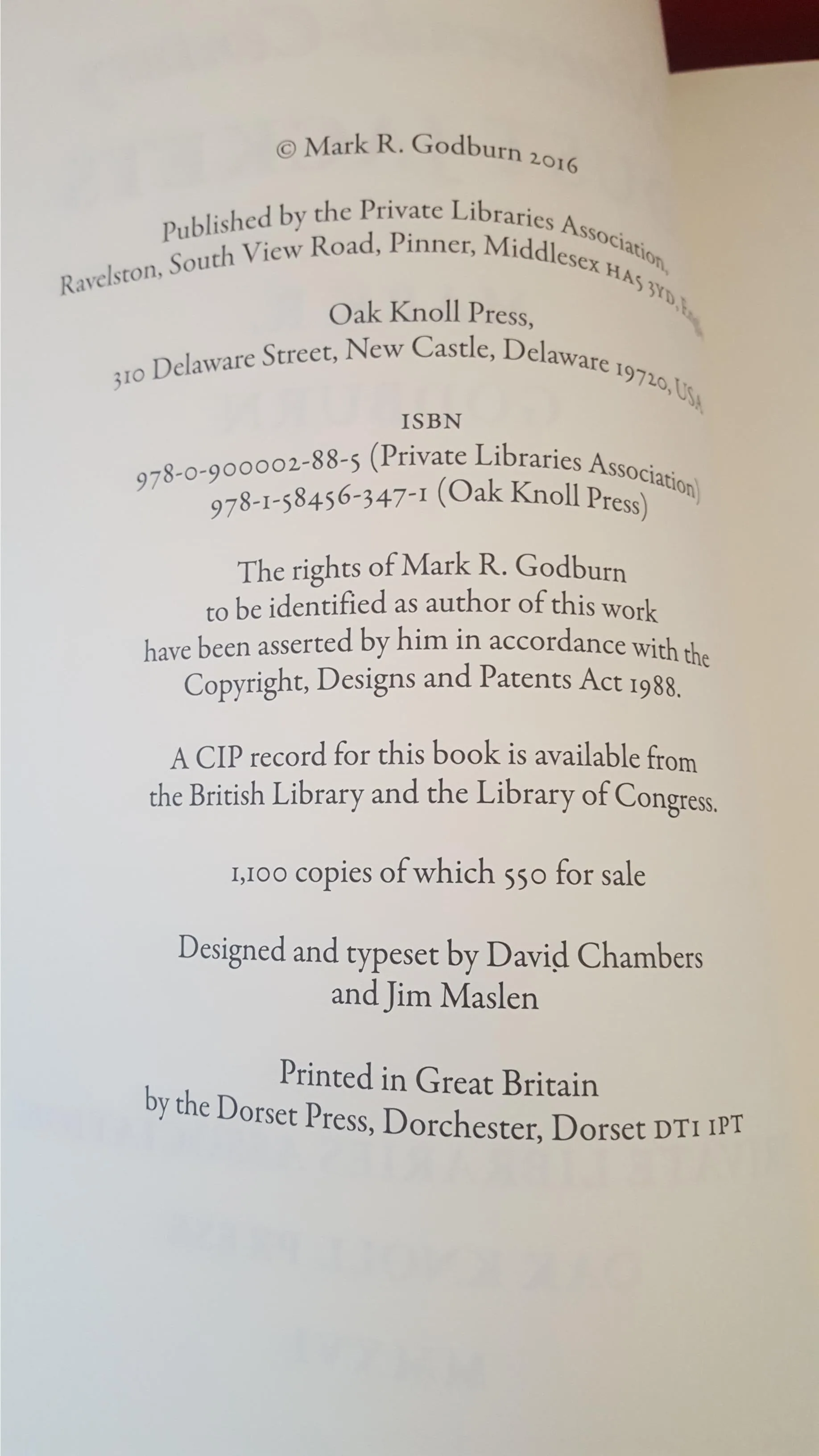 Mark R Godburn - Nineteenth-Century Dust-Jackets, Oak Knoll Press, 2016, Limited