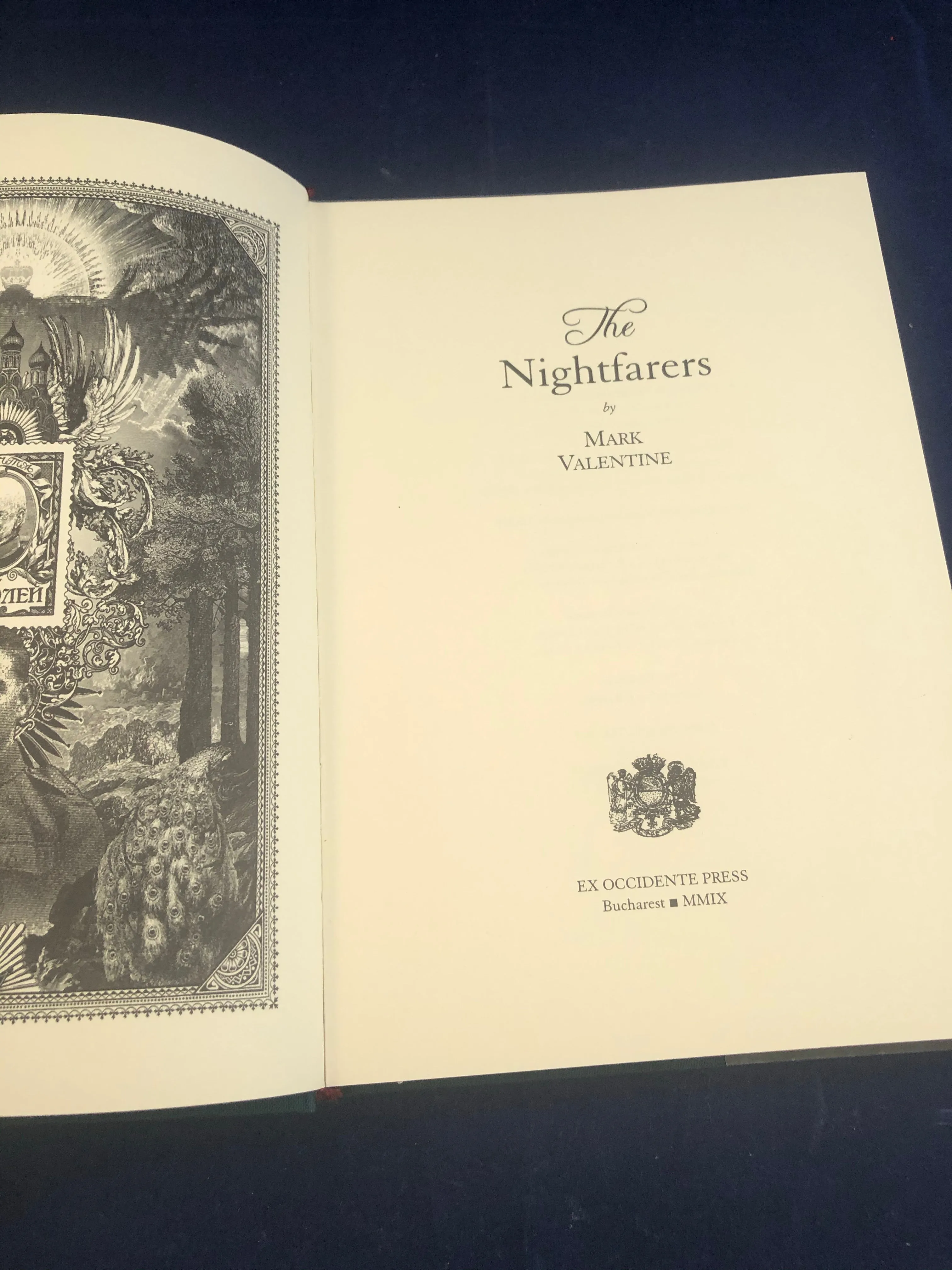 Mark Valentine - The Night-Farers, Ex Occidente Press, 2009 (alternative dust jacket)