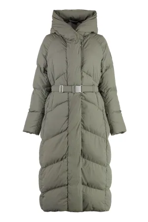Marlow long hooded down jacket