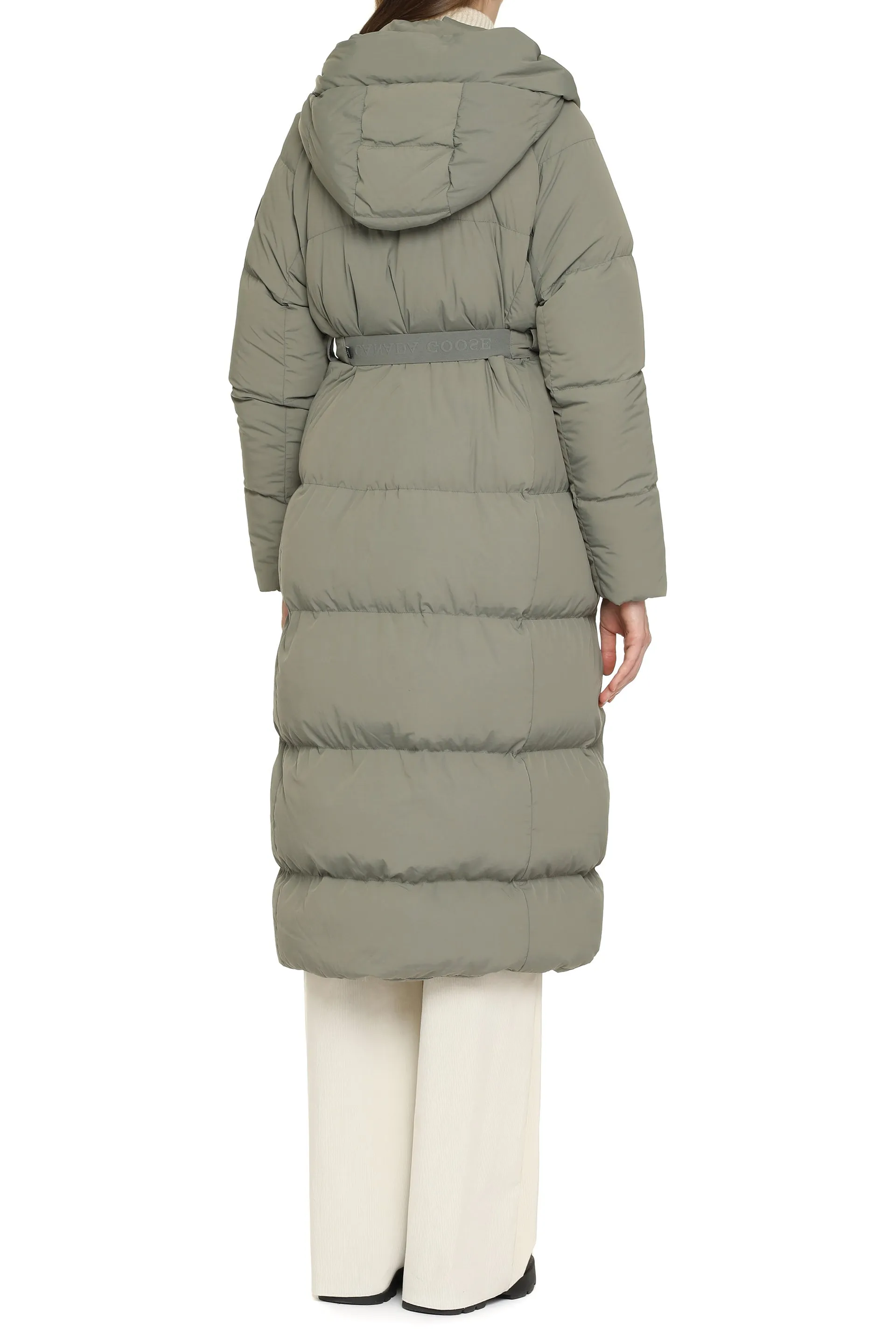 Marlow long hooded down jacket