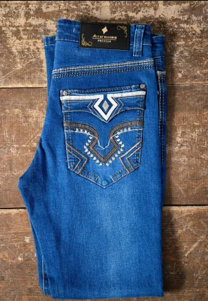 Men’s Ace of Diamond Mid Blue Jeans