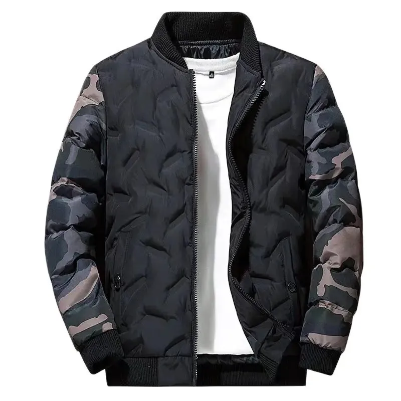 Men's Camouflage Bomber Jacket - Thick Warm Windbreaker