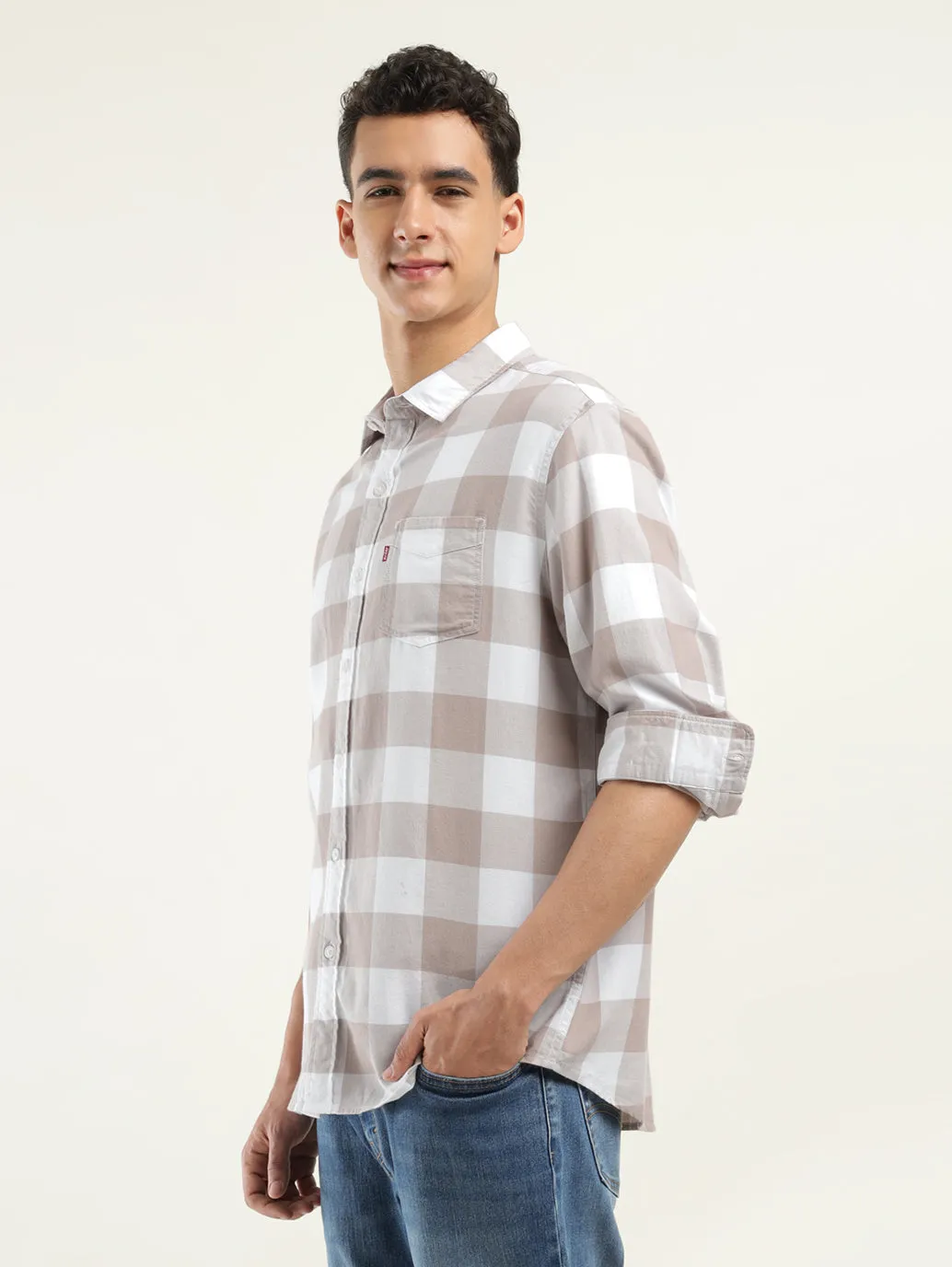 Men's Checkered Slim Fit Shirt