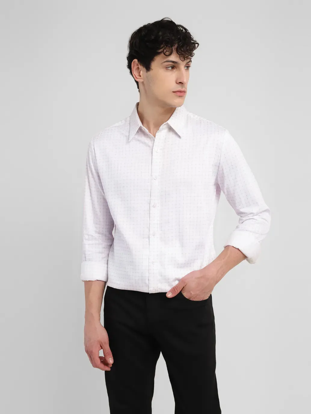 Men's Checkered Slim Fit Shirt