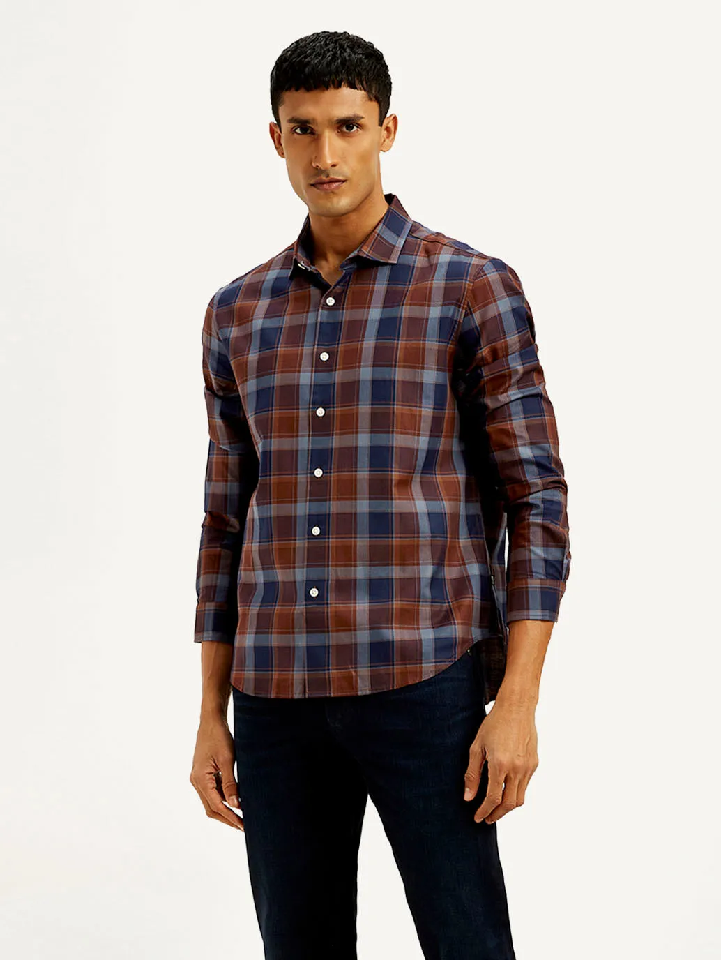 Men's Checkered Slim Fit Shirt