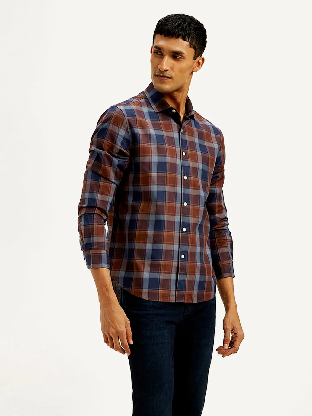 Men's Checkered Slim Fit Shirt
