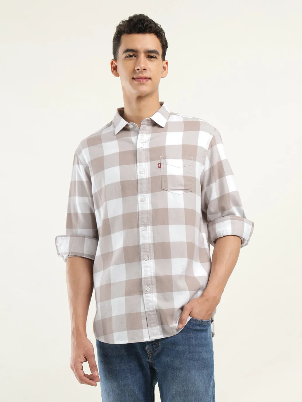 Men's Checkered Slim Fit Shirt