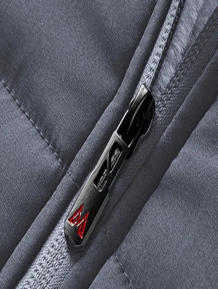 Men's fleece jacket with hood, warm, windproof and ideal for autumn and winter