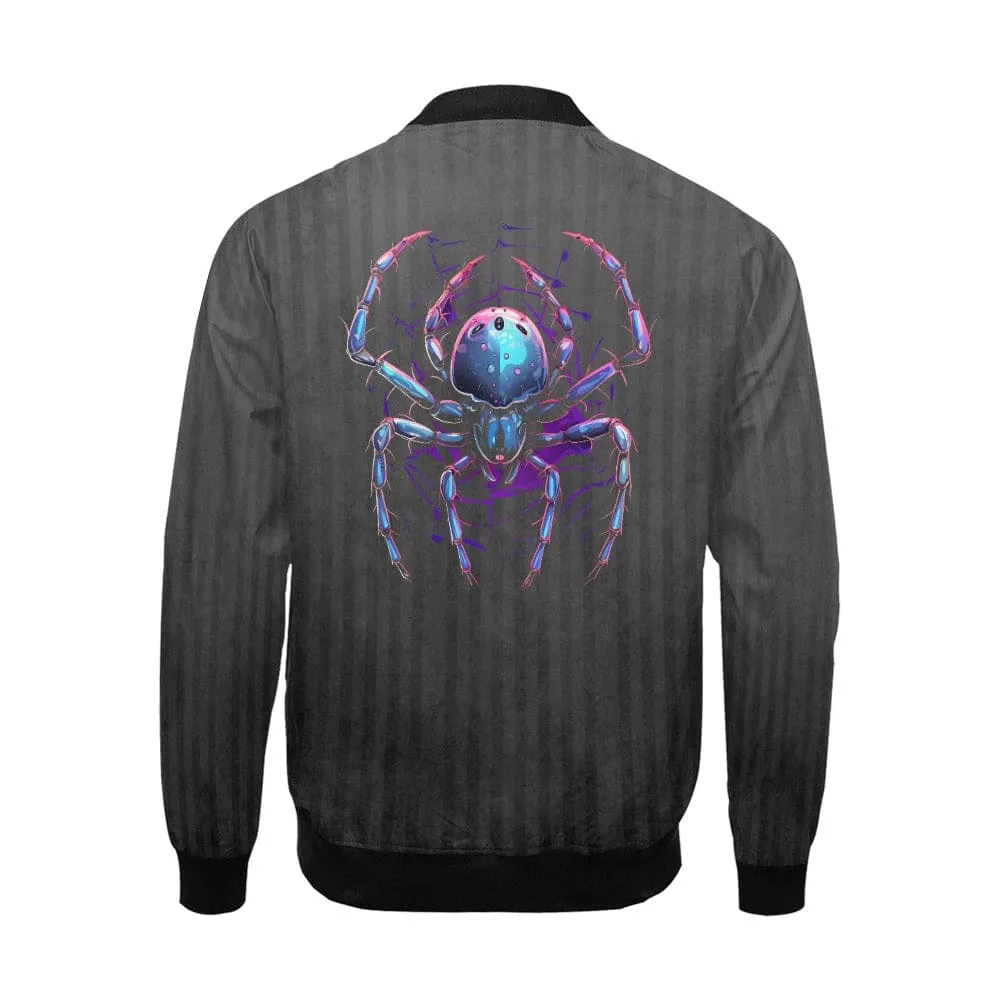 Men's Gothic Black Pattern With Spider Jacket