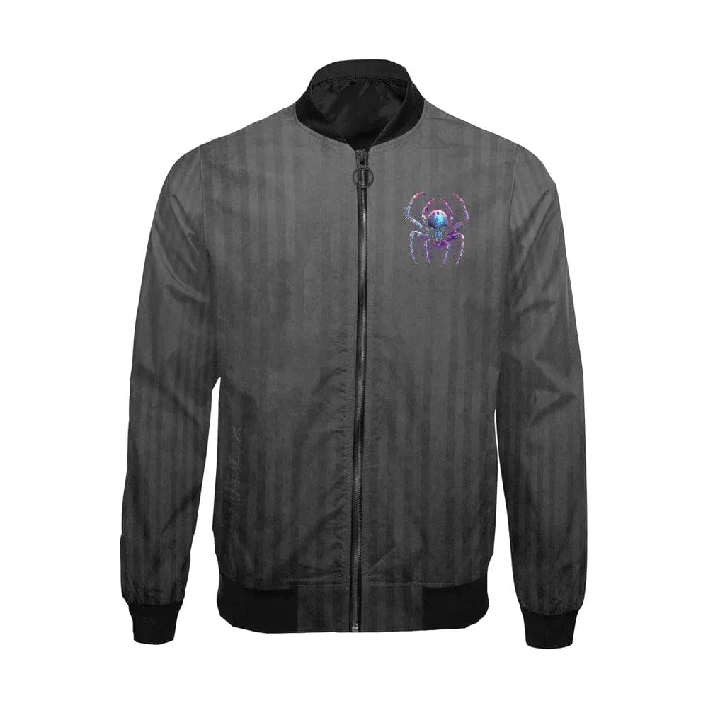 Men's Gothic Black Pattern With Spider Jacket