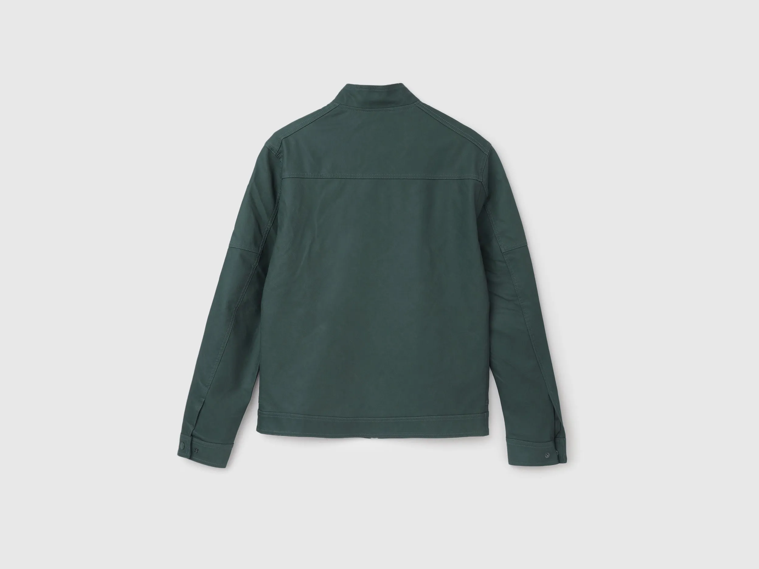Men's Regular Fit Band Collar Textured Jacket